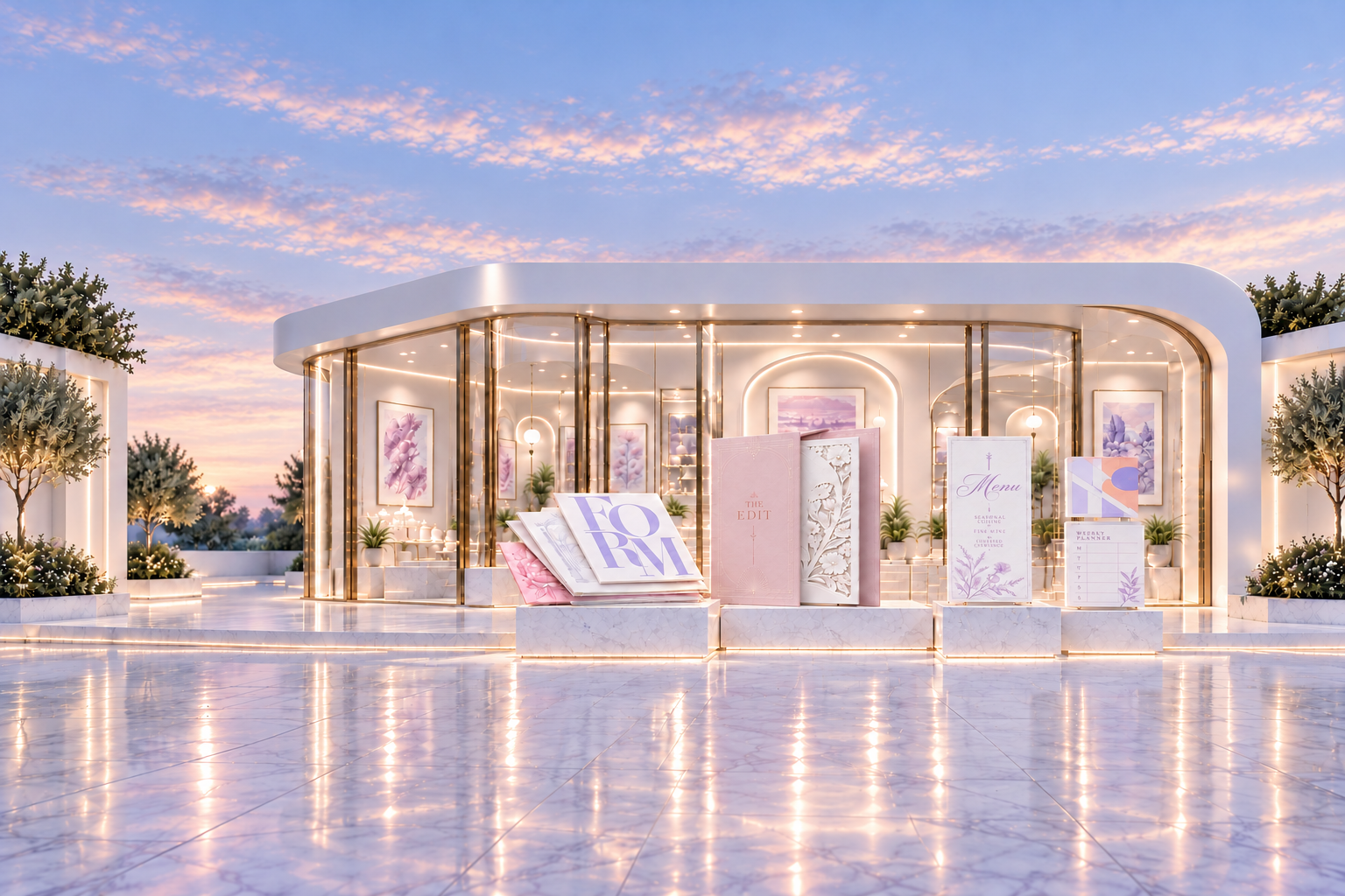 Digital Templates creative boutique at sunset